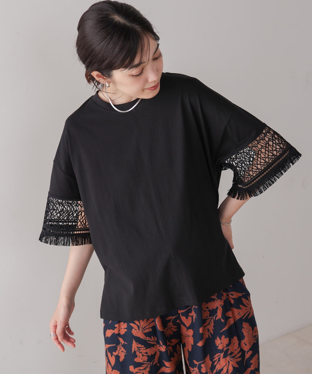 レーススリーブTシャツ