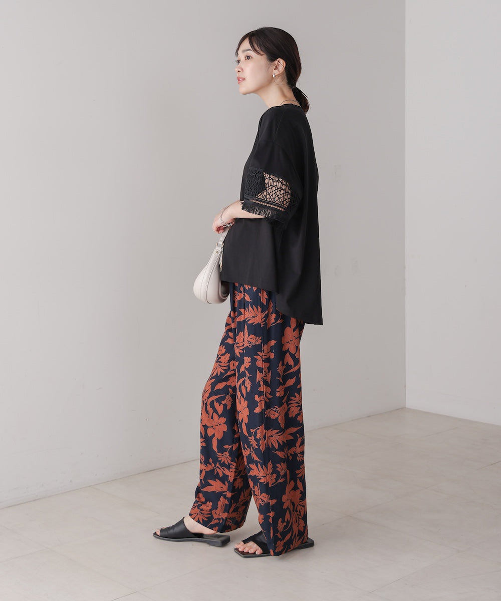 レーススリーブTシャツ