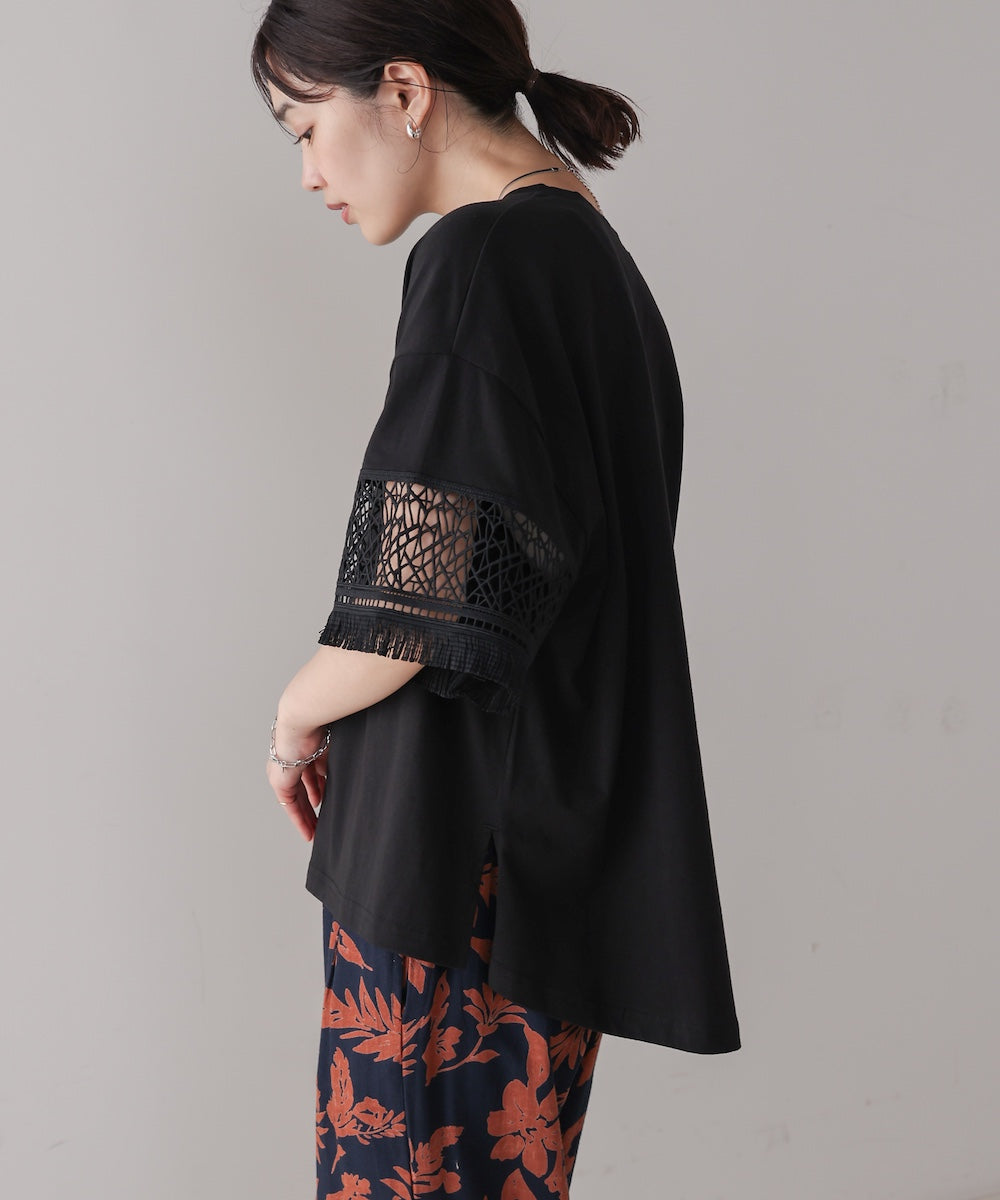 レーススリーブTシャツ