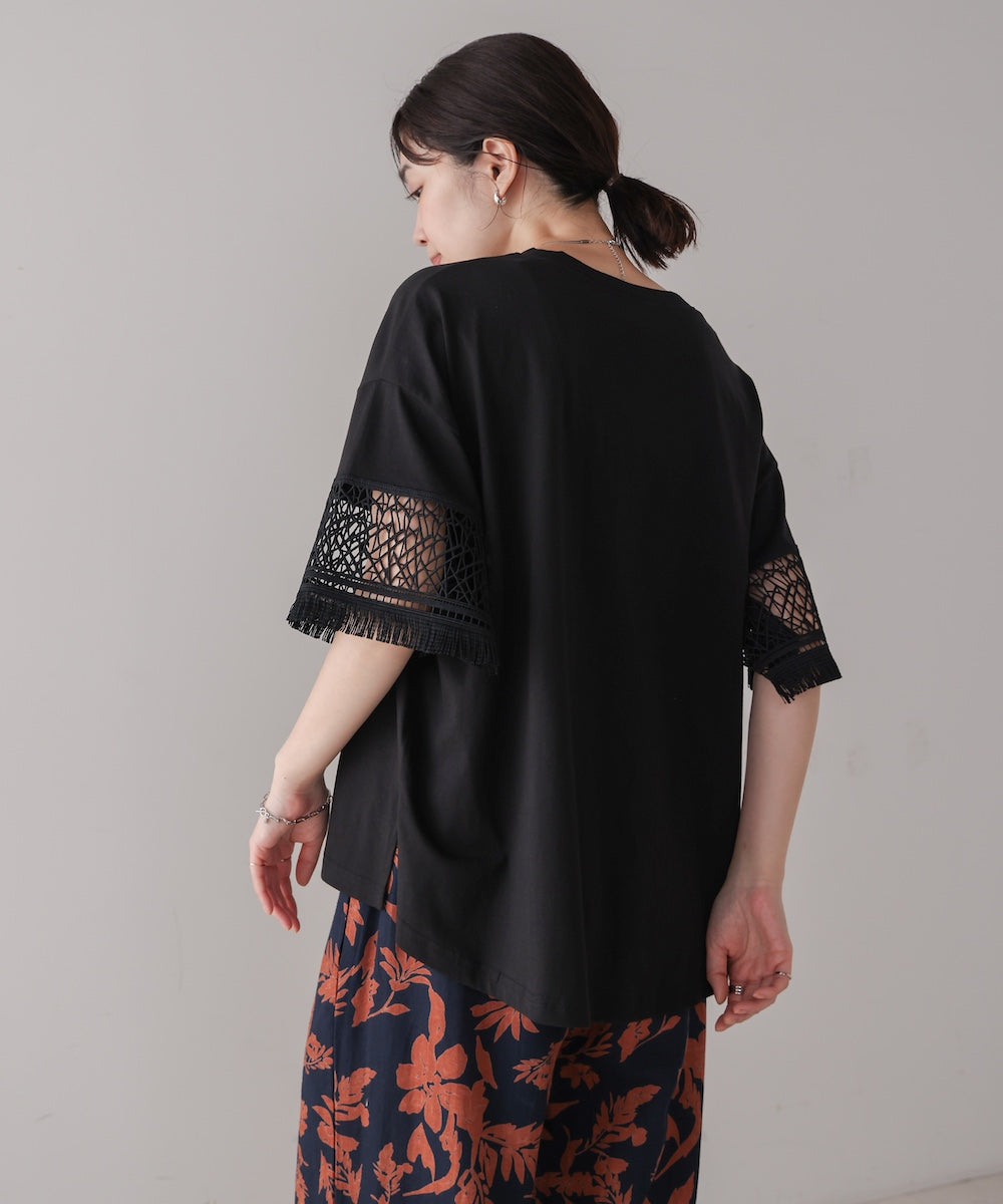 レーススリーブTシャツ
