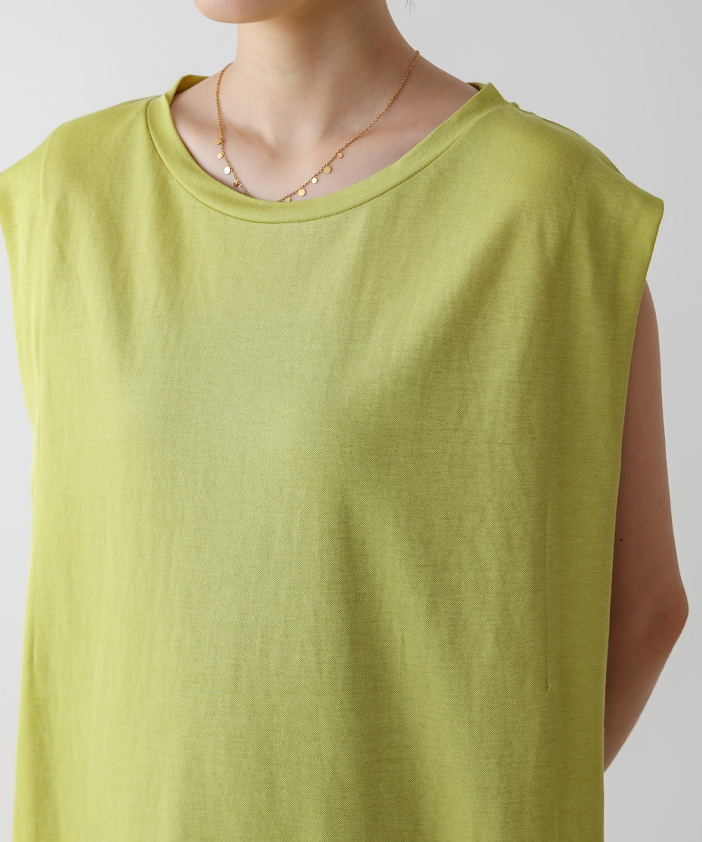 【新色追加】カノコ肩タックフレアワンピース