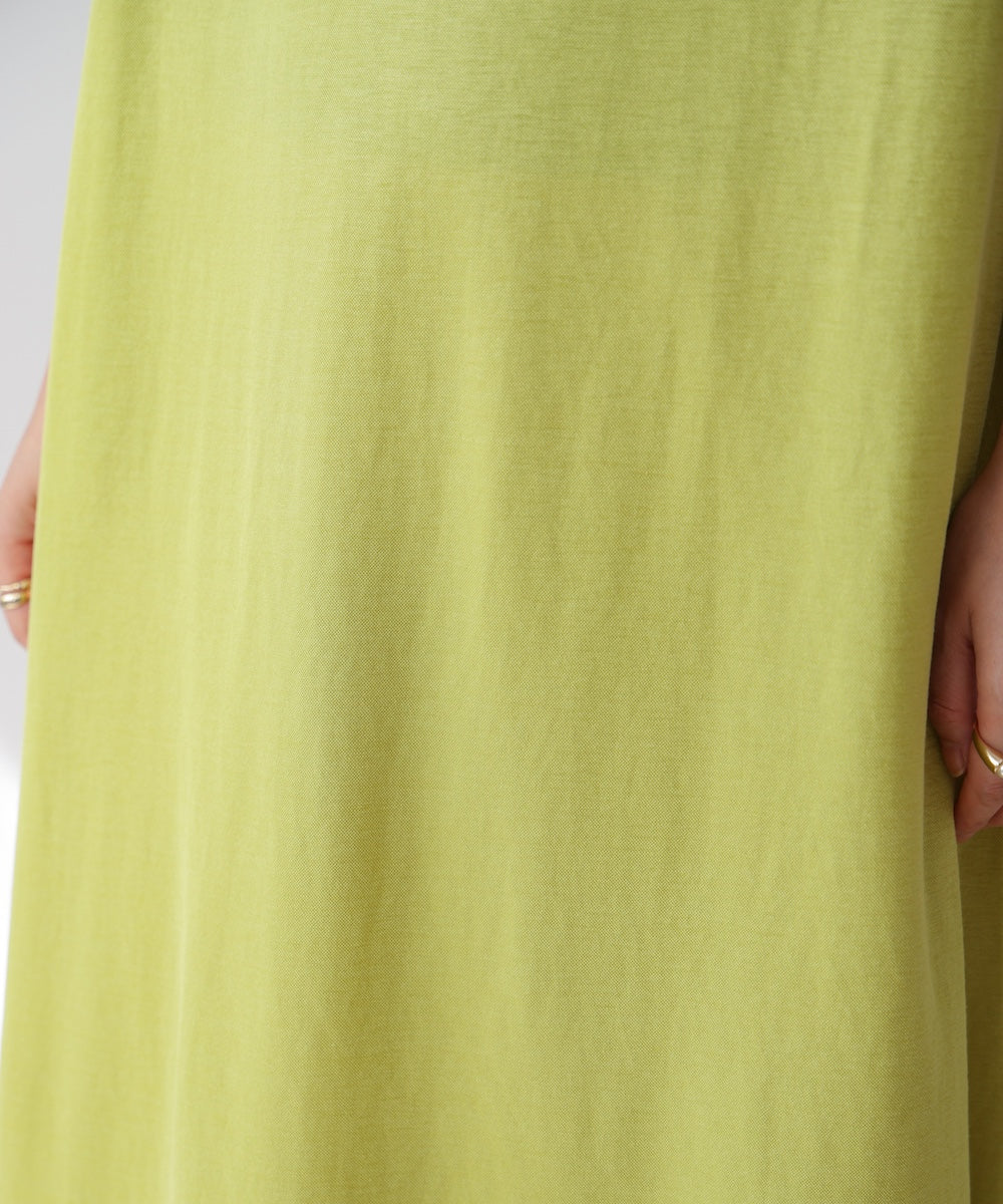 【新色追加】カノコ肩タックフレアワンピース