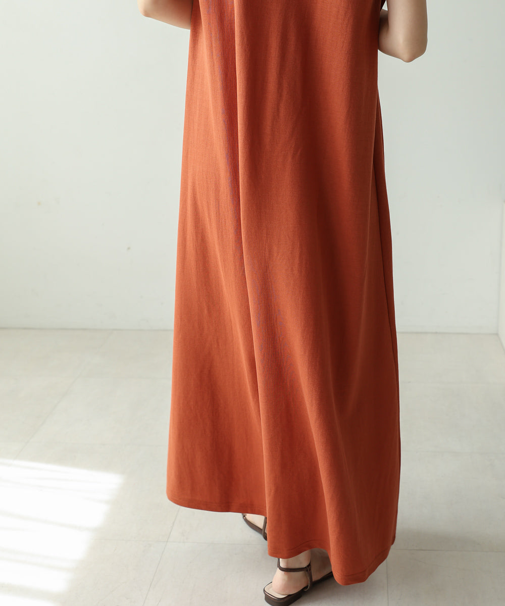 【新色追加】カノコ肩タックフレアワンピース