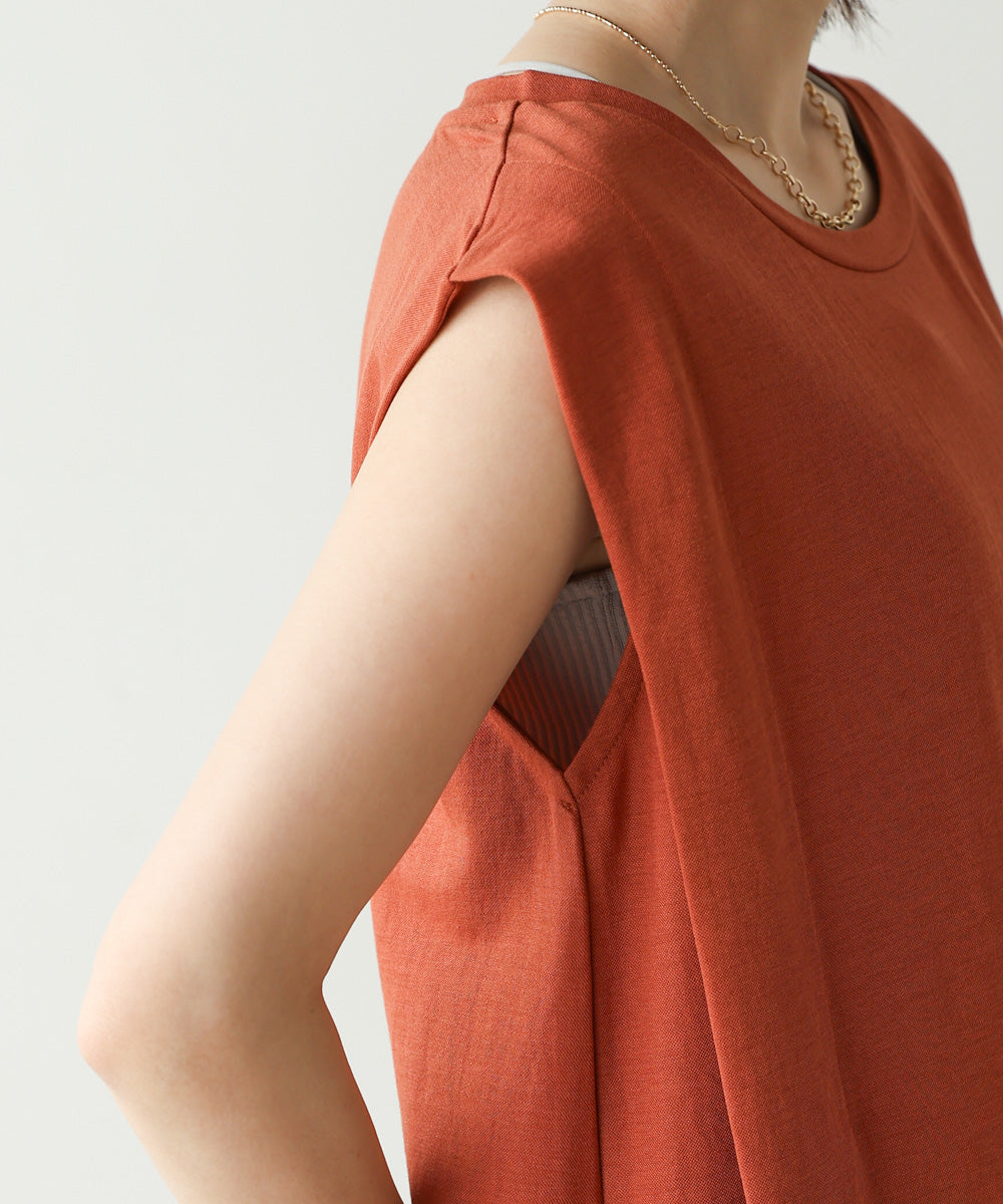 【新色追加】カノコ肩タックフレアワンピース