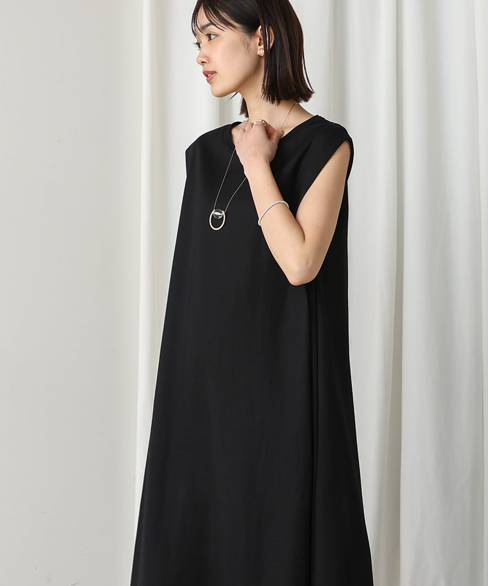 【新色追加】カノコ肩タックフレアワンピース