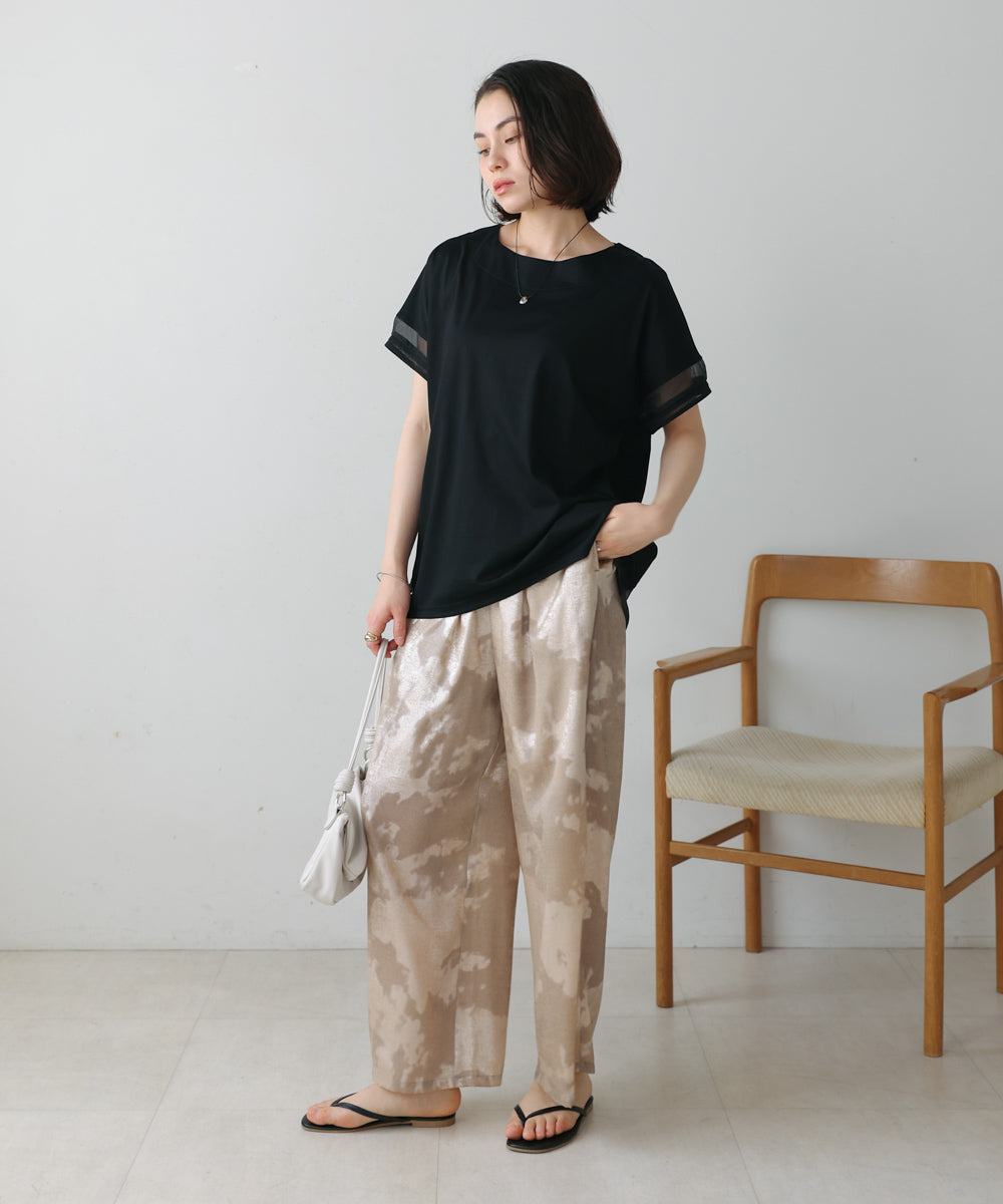 袖口ラインシアープルオーバー