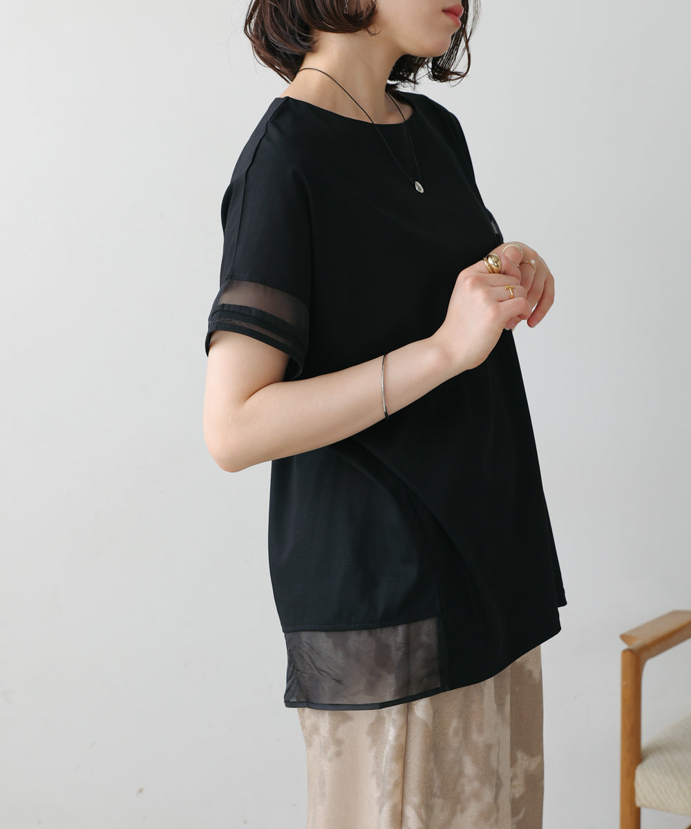 袖口ラインシアープルオーバー