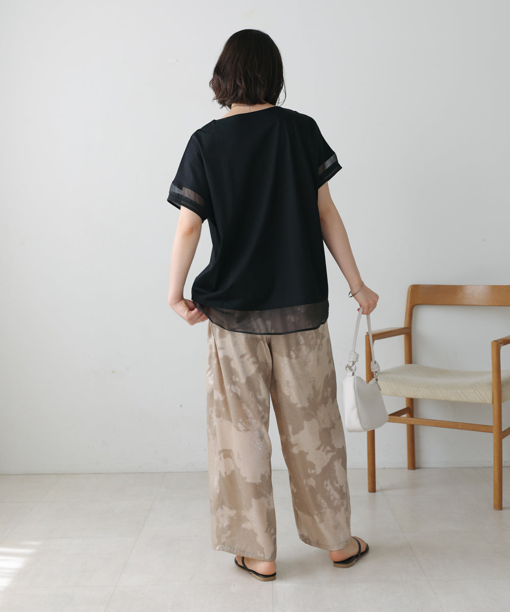 袖口ラインシアープルオーバー