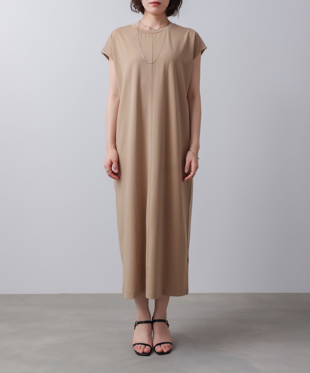 バックラメラインワンピース