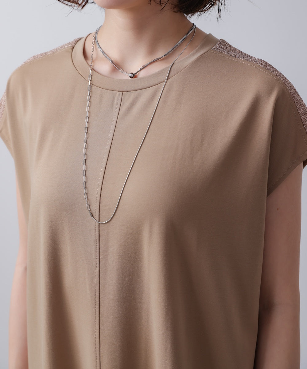 バックラメラインワンピース