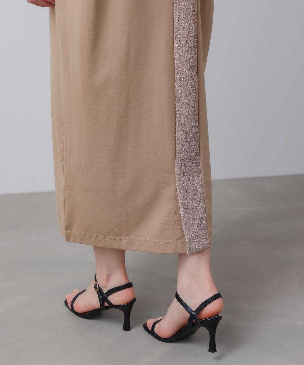 バックラメラインワンピース