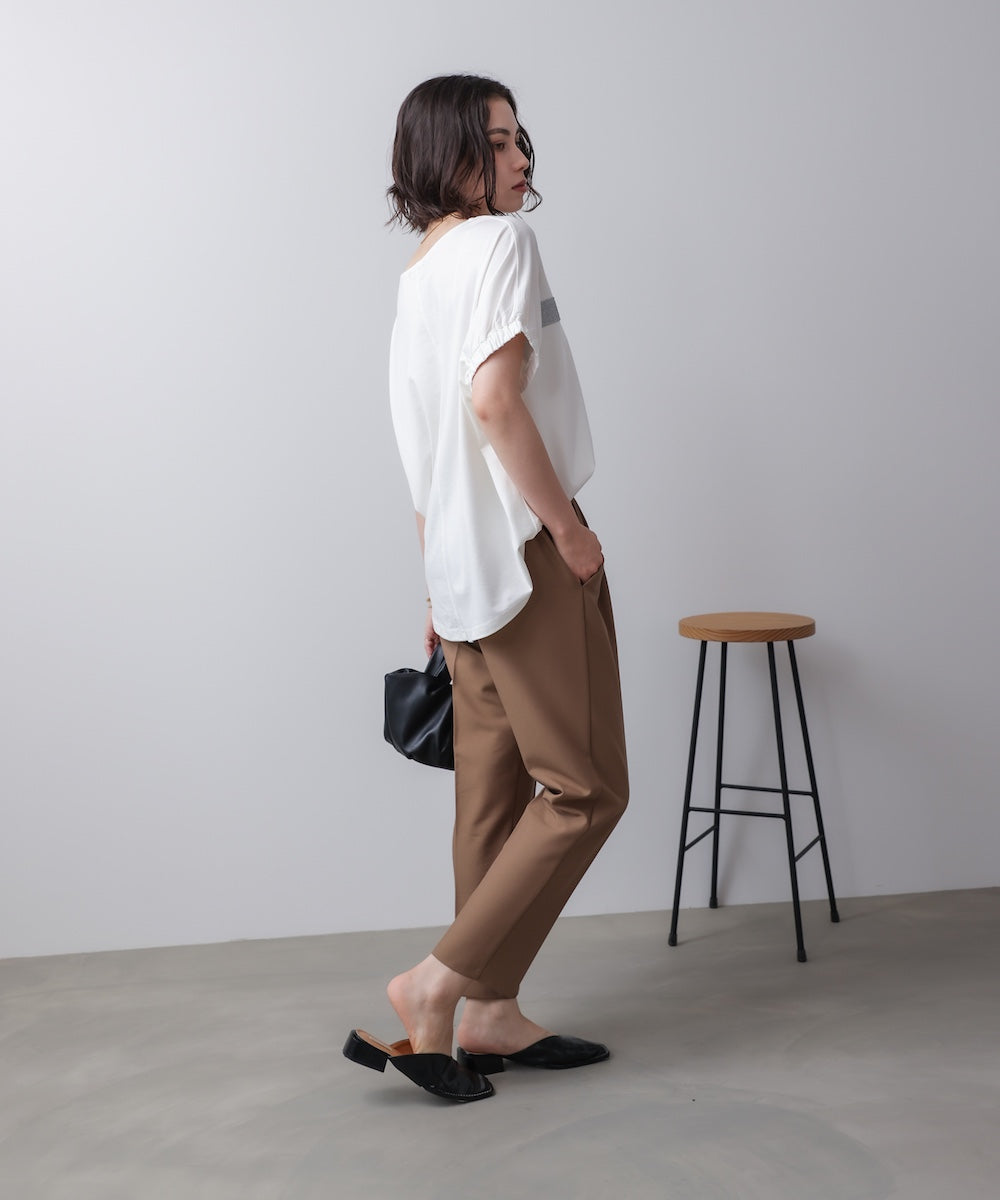 袖口ギャザーラメラインプルオーバー