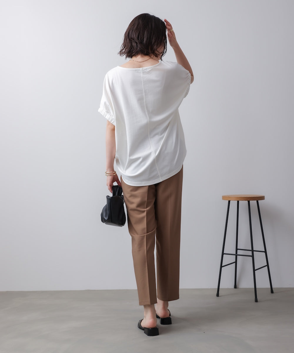 袖口ギャザーラメラインプルオーバー