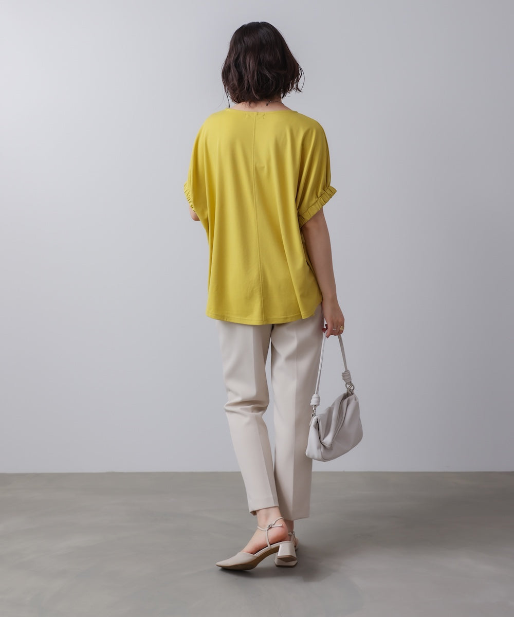 袖口ギャザーラメラインプルオーバー