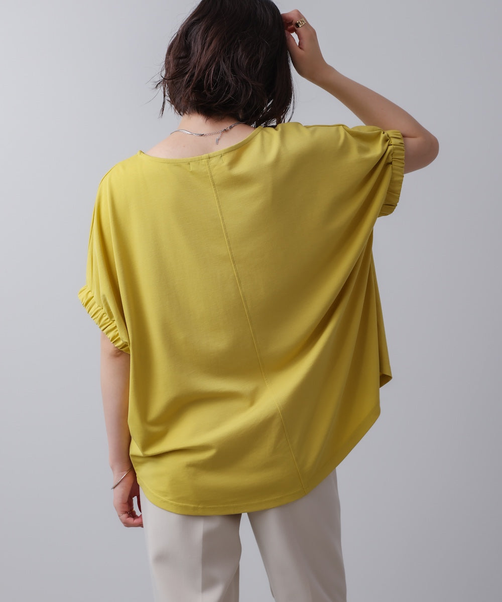 袖口ギャザーラメラインプルオーバー