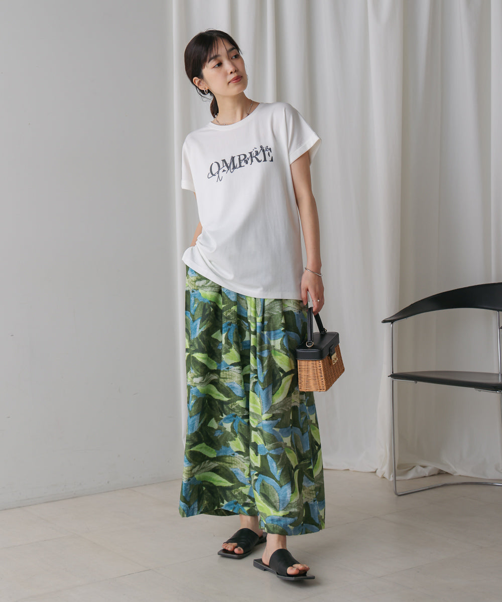 半ラバー×刺繍ロゴT