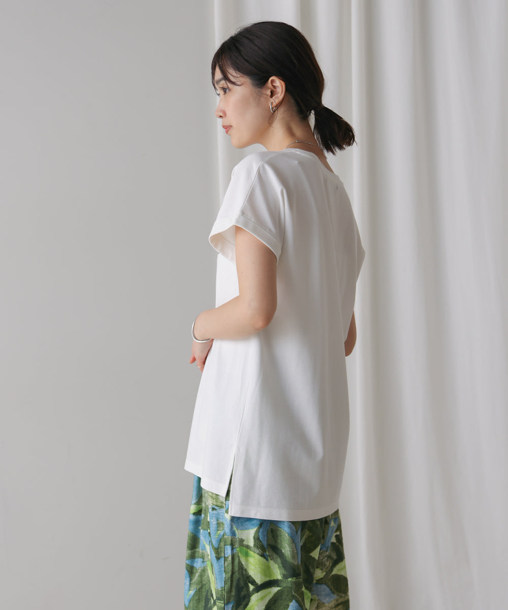 半ラバー×刺繍ロゴT