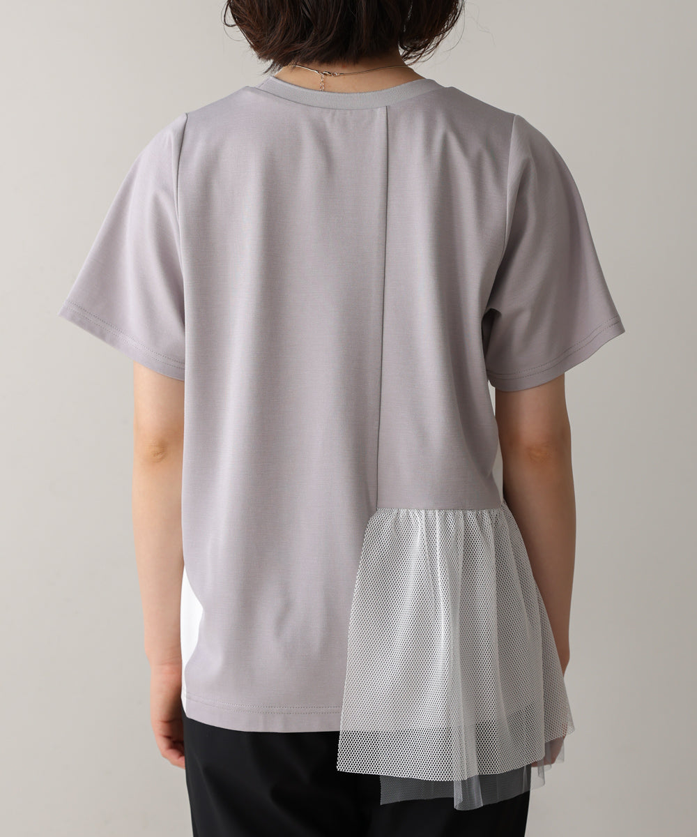 裾メッシュ切替プルオーバー