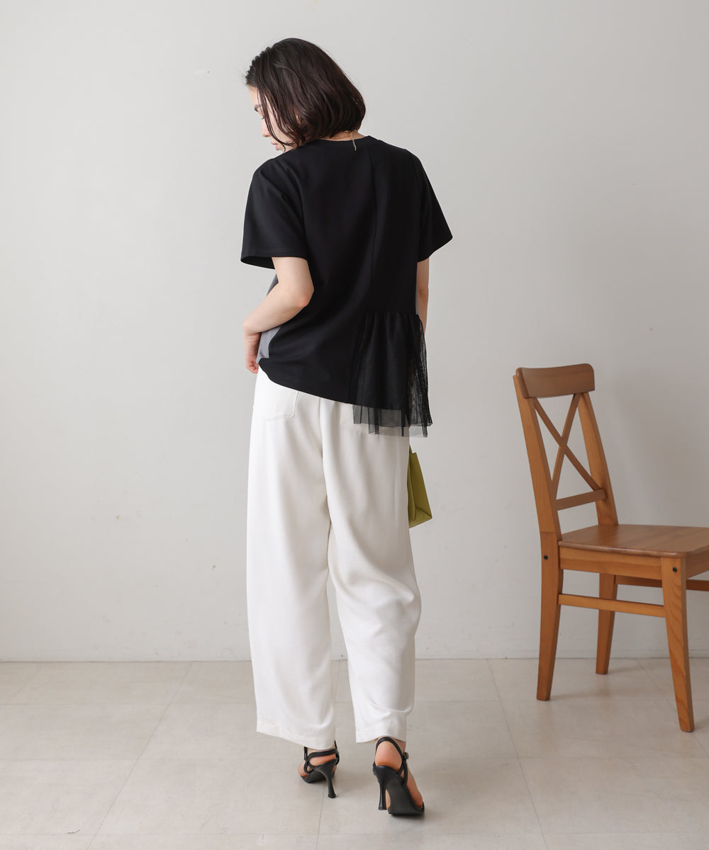 裾メッシュ切替プルオーバー