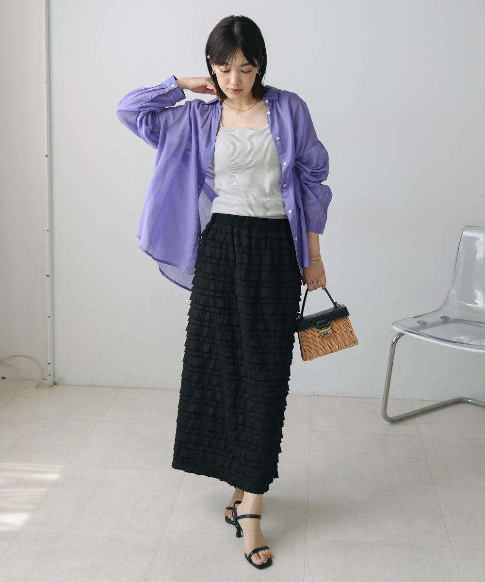 フリルカットソータイトスカート