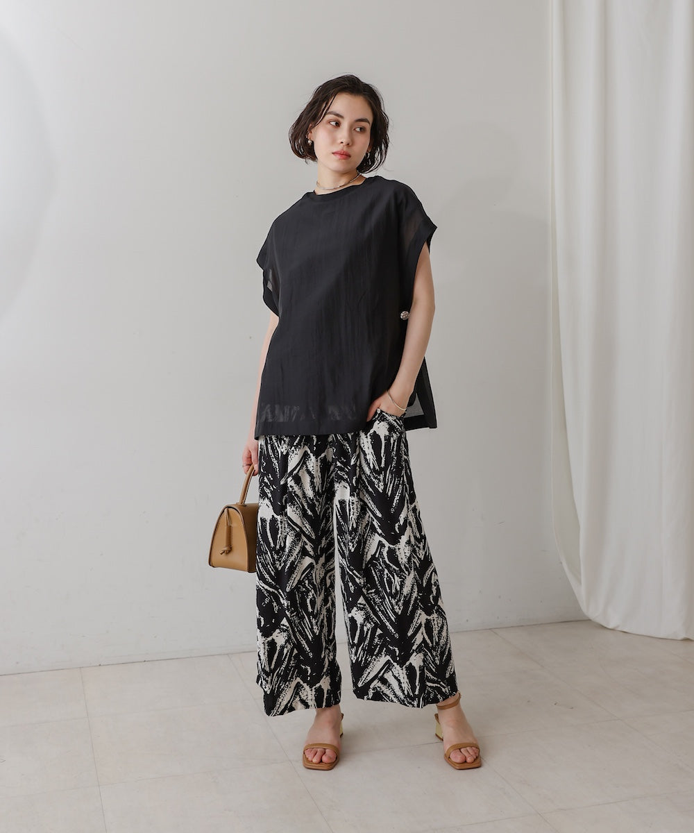 シアーカットドッキングサイドボタンプルオーバー