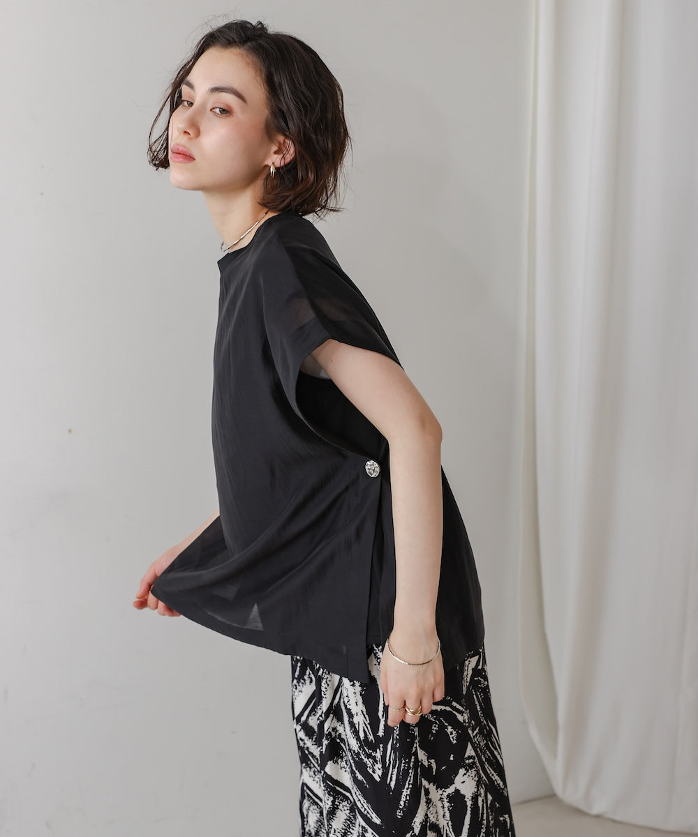 シアーカットドッキングサイドボタンプルオーバー