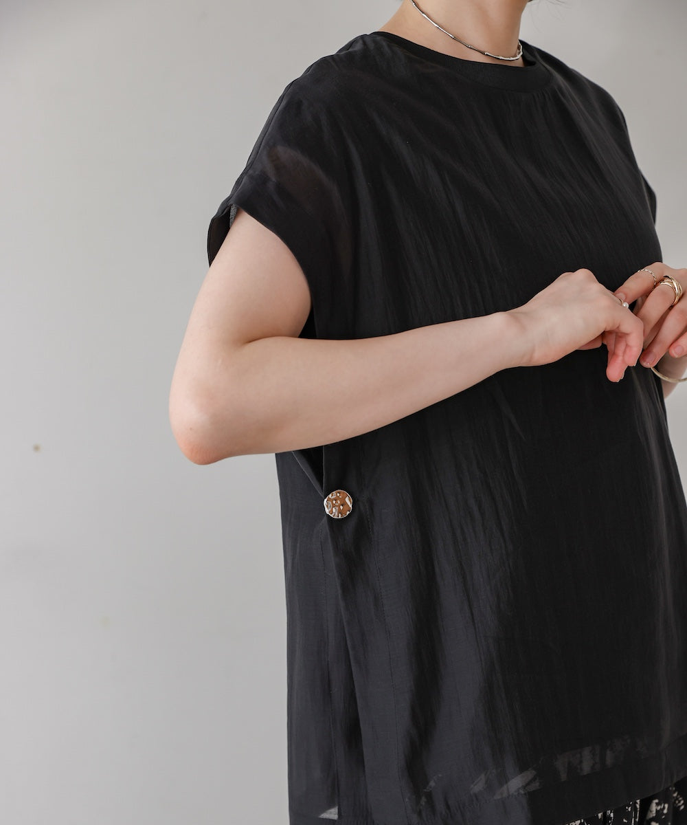 シアーカットドッキングサイドボタンプルオーバー