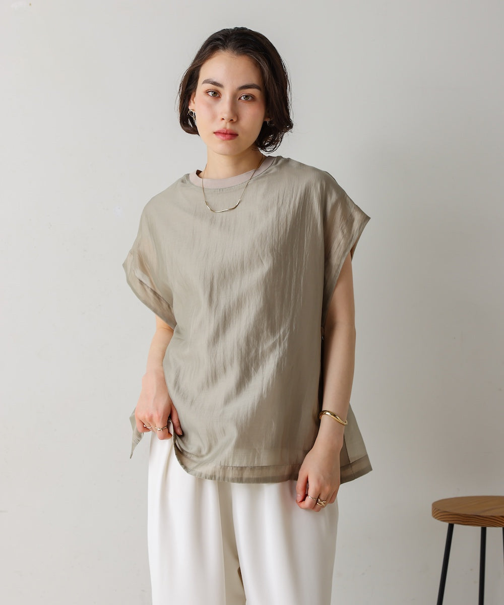 シアーカットドッキングサイドボタンプルオーバー