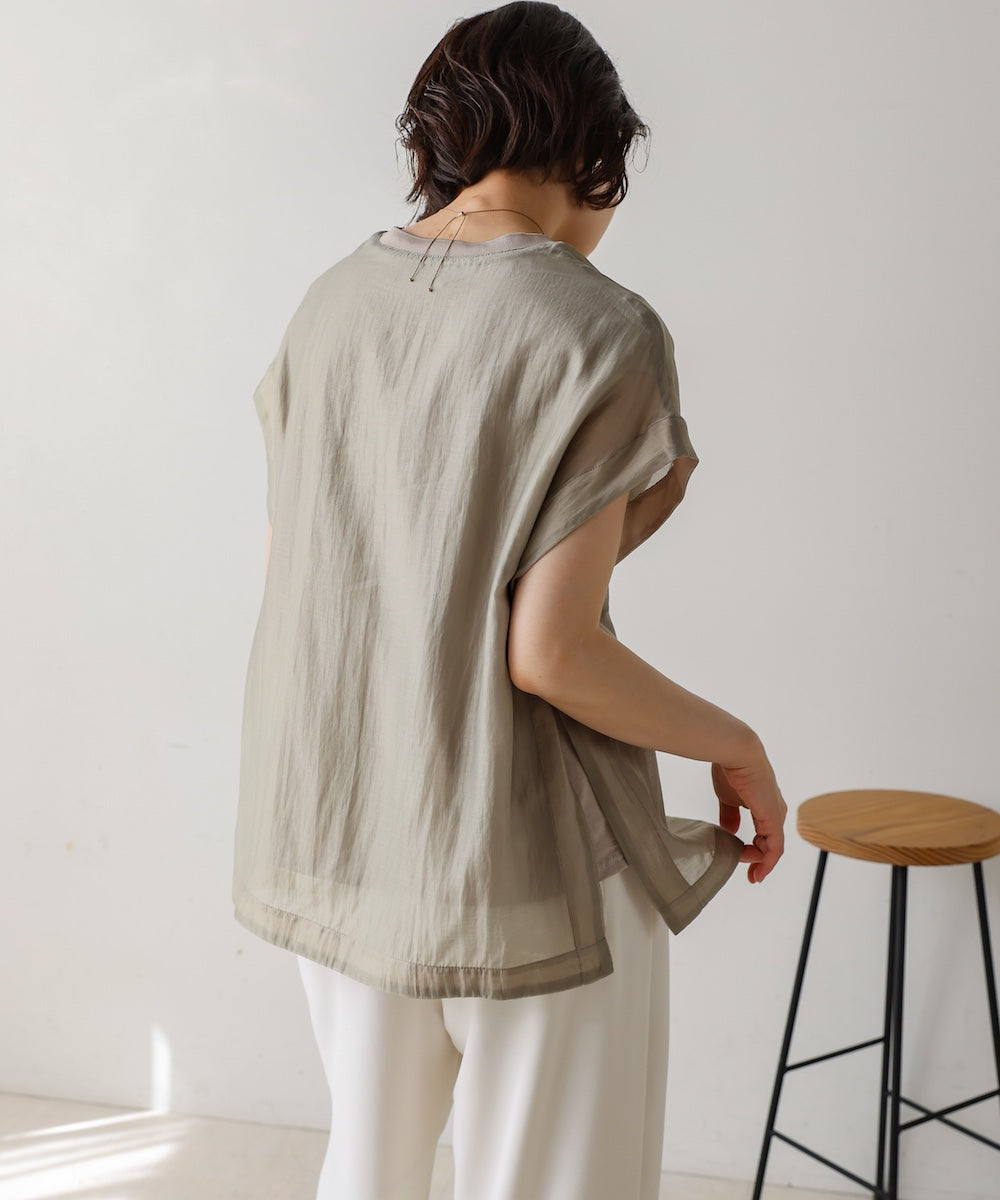 シアーカットドッキングサイドボタンプルオーバー