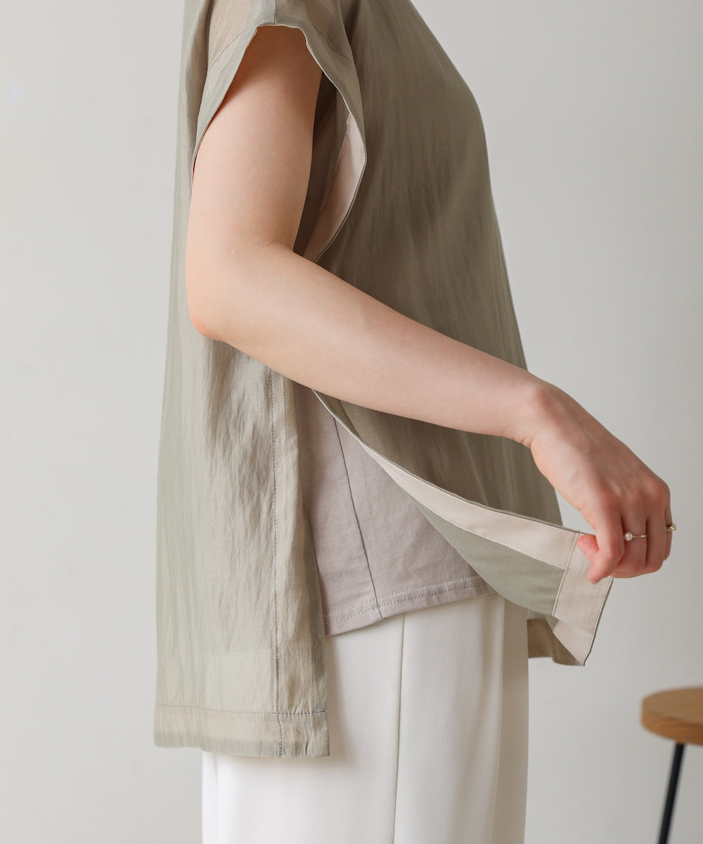 シアーカットドッキングサイドボタンプルオーバー