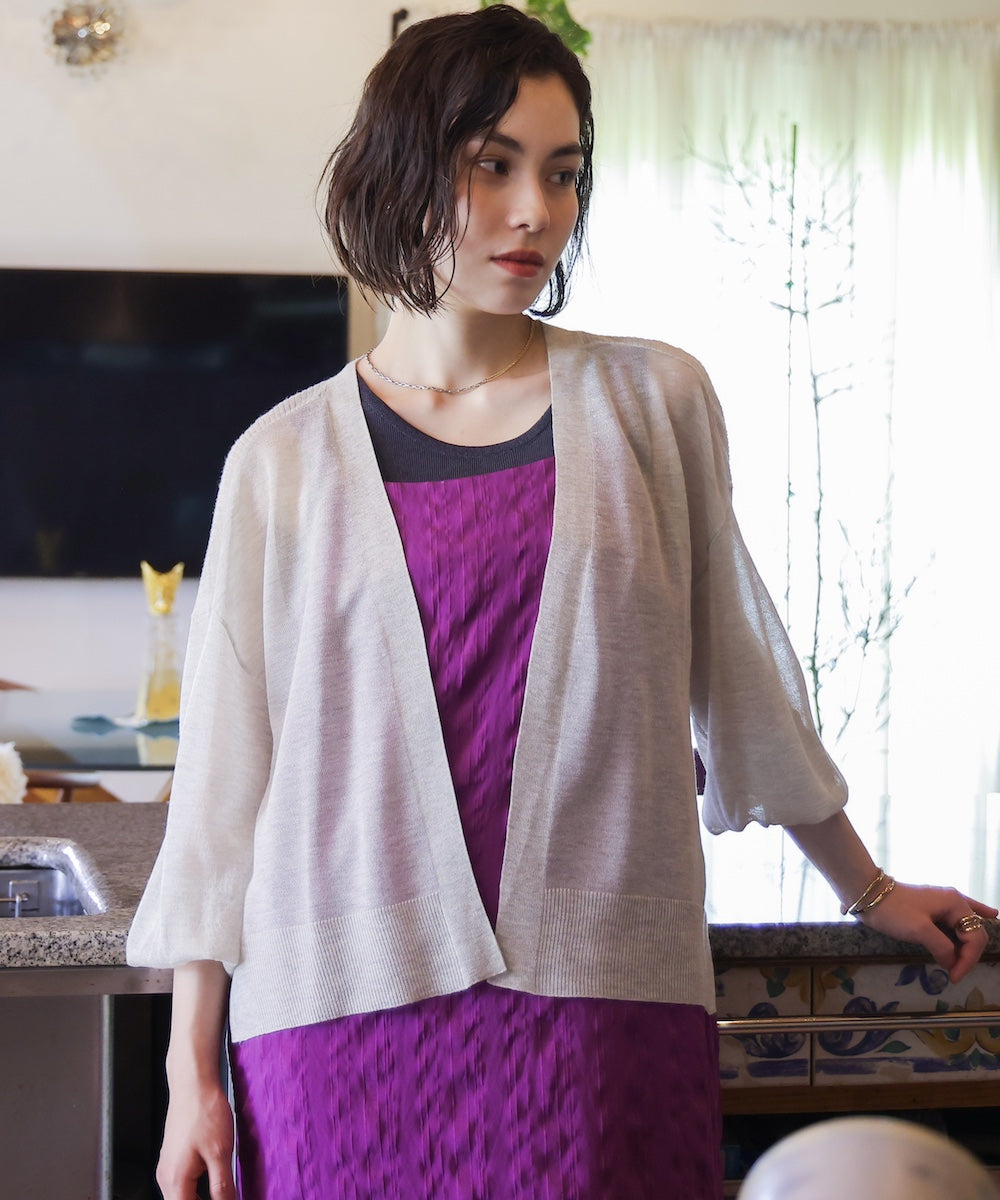 強撚ラメスリットトッパー