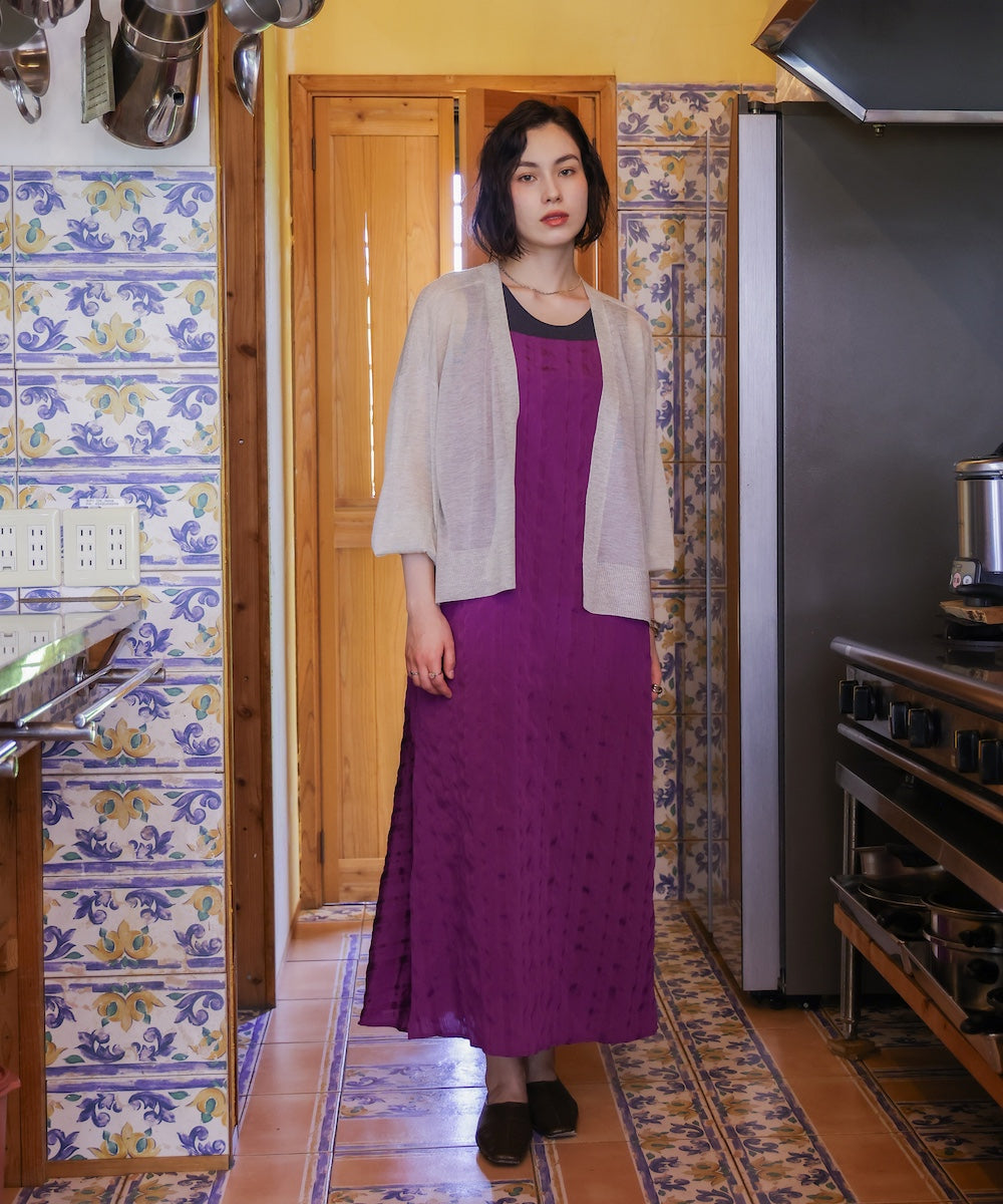 強撚ラメスリットトッパー