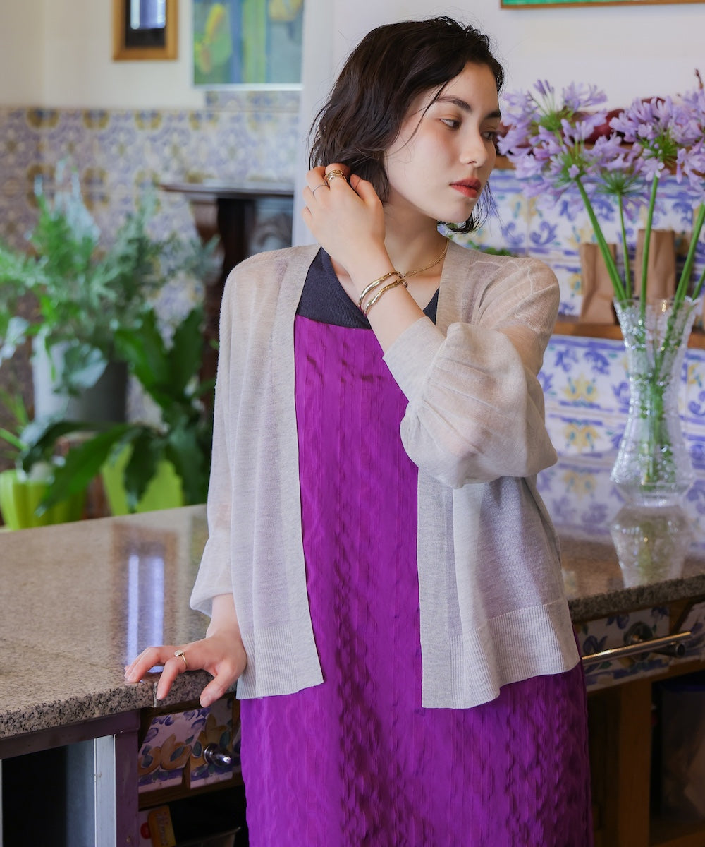 強撚ラメスリットトッパー