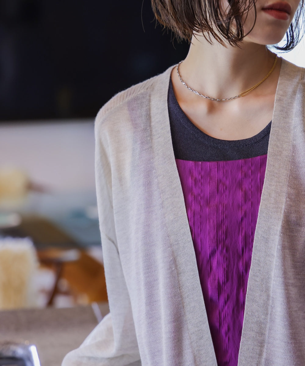 強撚ラメスリットトッパー