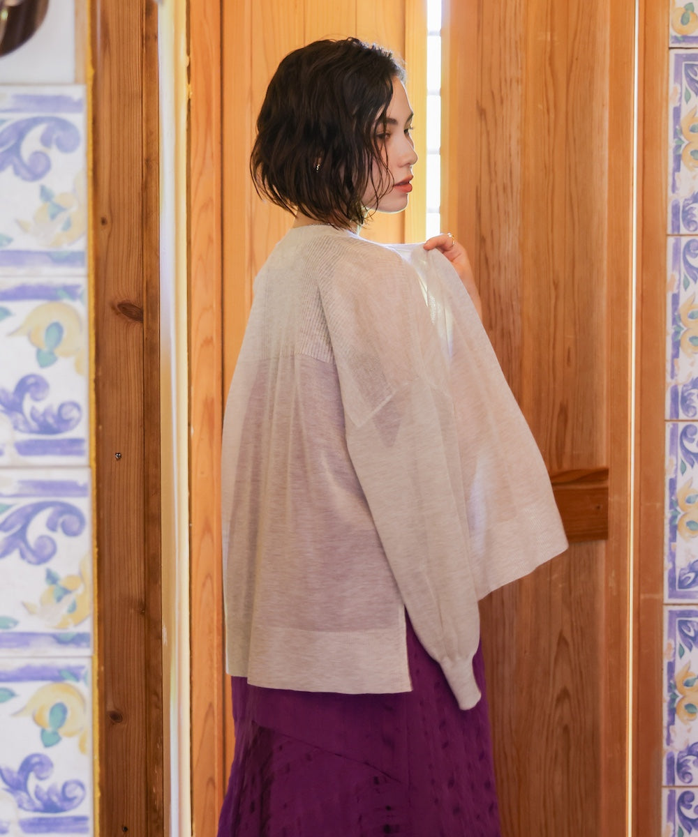 強撚ラメスリットトッパー