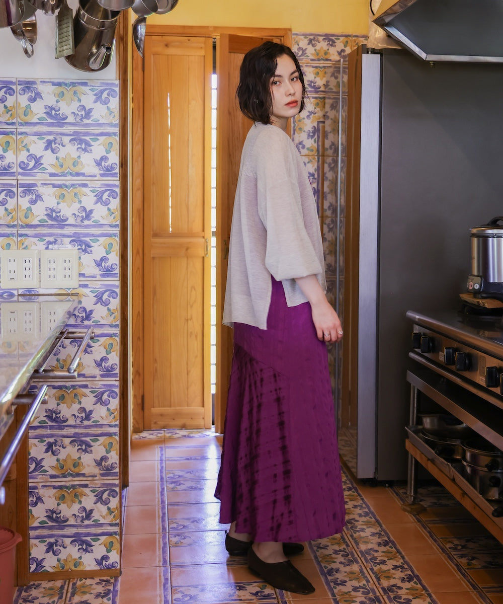 強撚ラメスリットトッパー