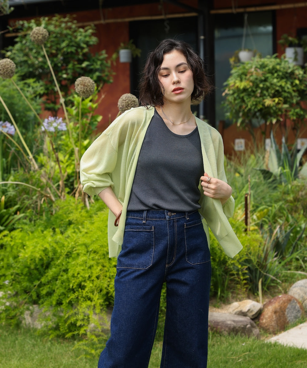 強撚ラメスリットトッパー