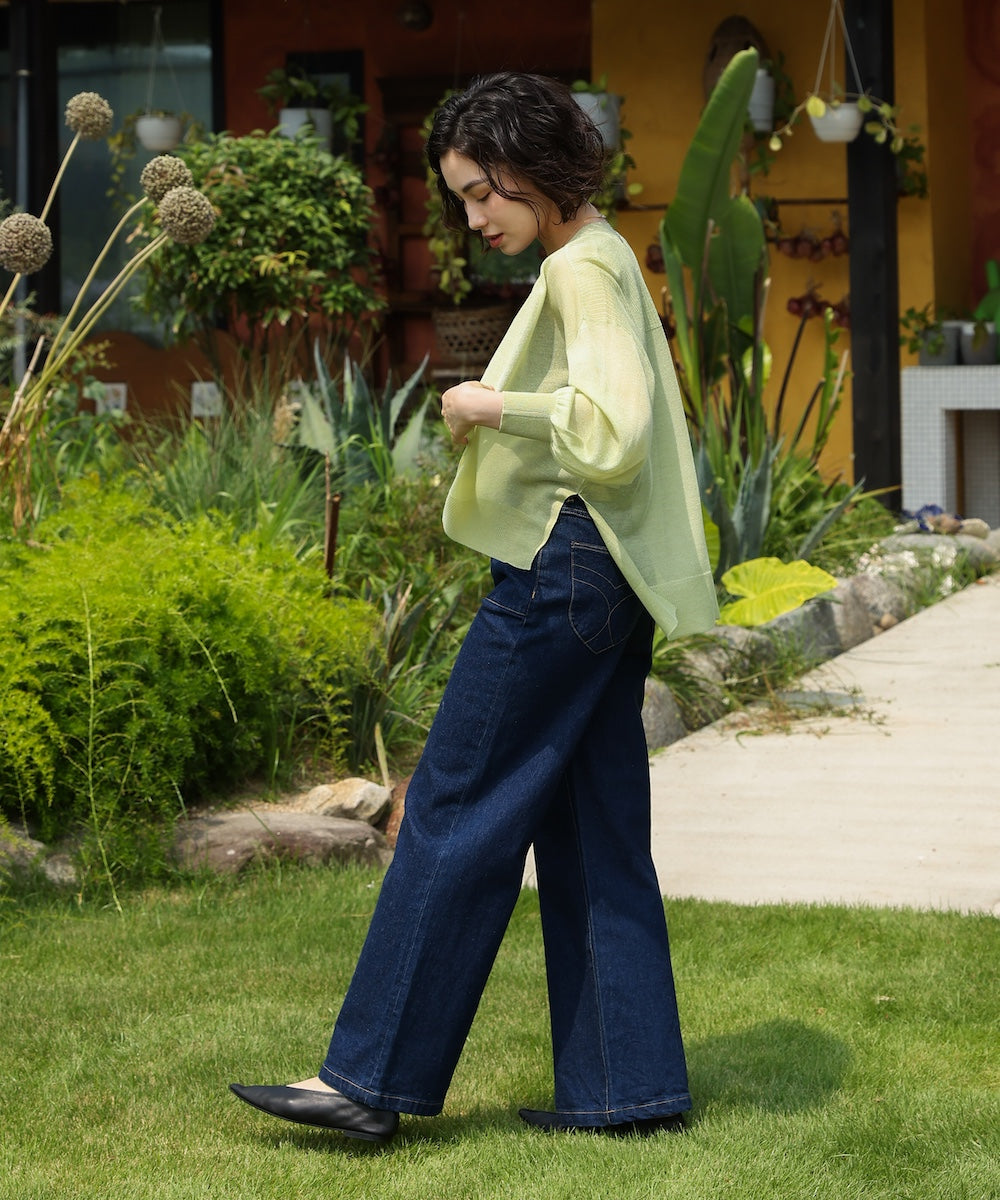 強撚ラメスリットトッパー