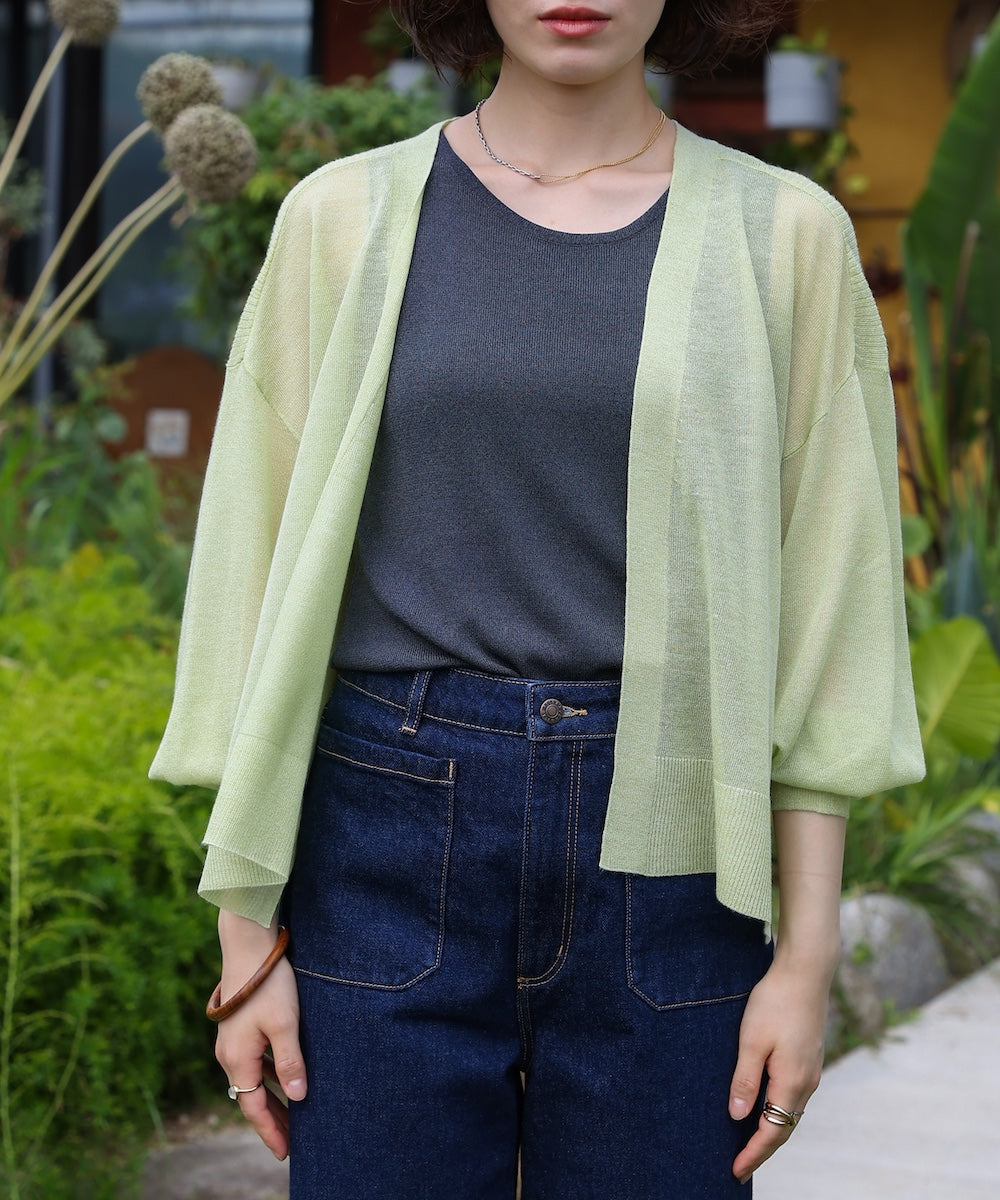 強撚ラメスリットトッパー