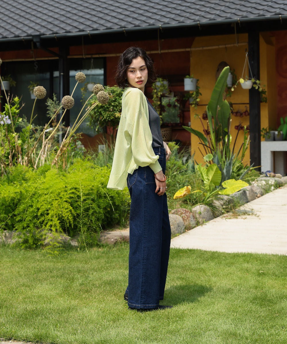 強撚ラメスリットトッパー