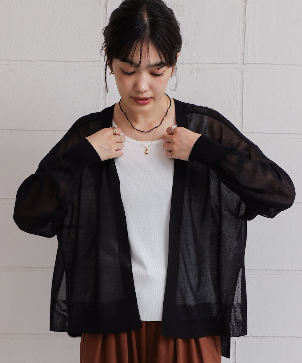 強撚ラメスリットトッパー