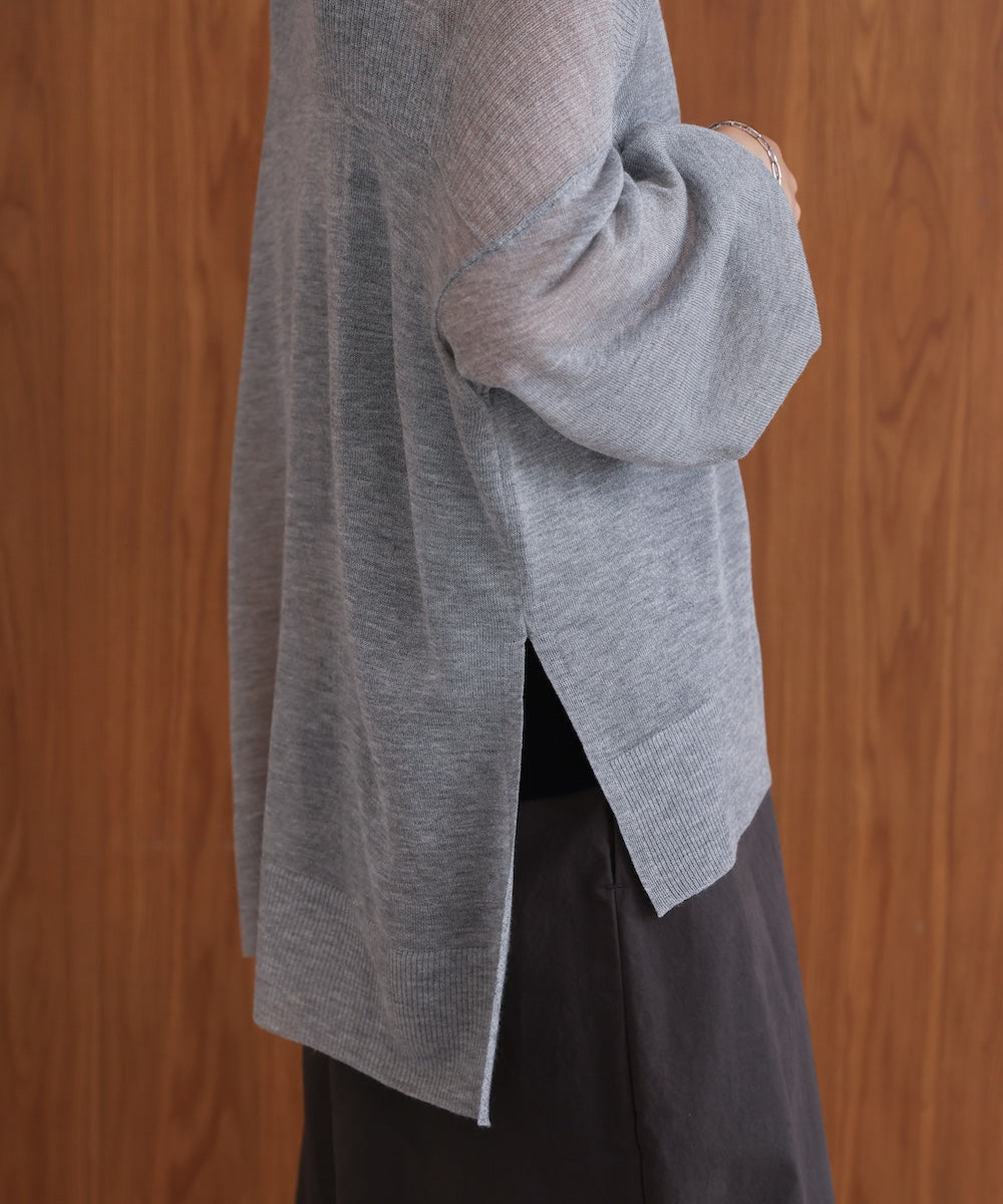 強撚ラメスリットトッパー