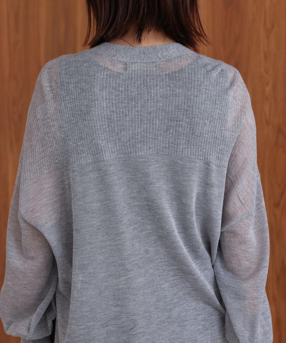 強撚ラメスリットトッパー