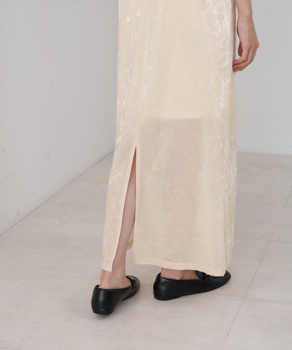 【S・Mサイズ展開】シアーベロアカップ付きキャミワンピース