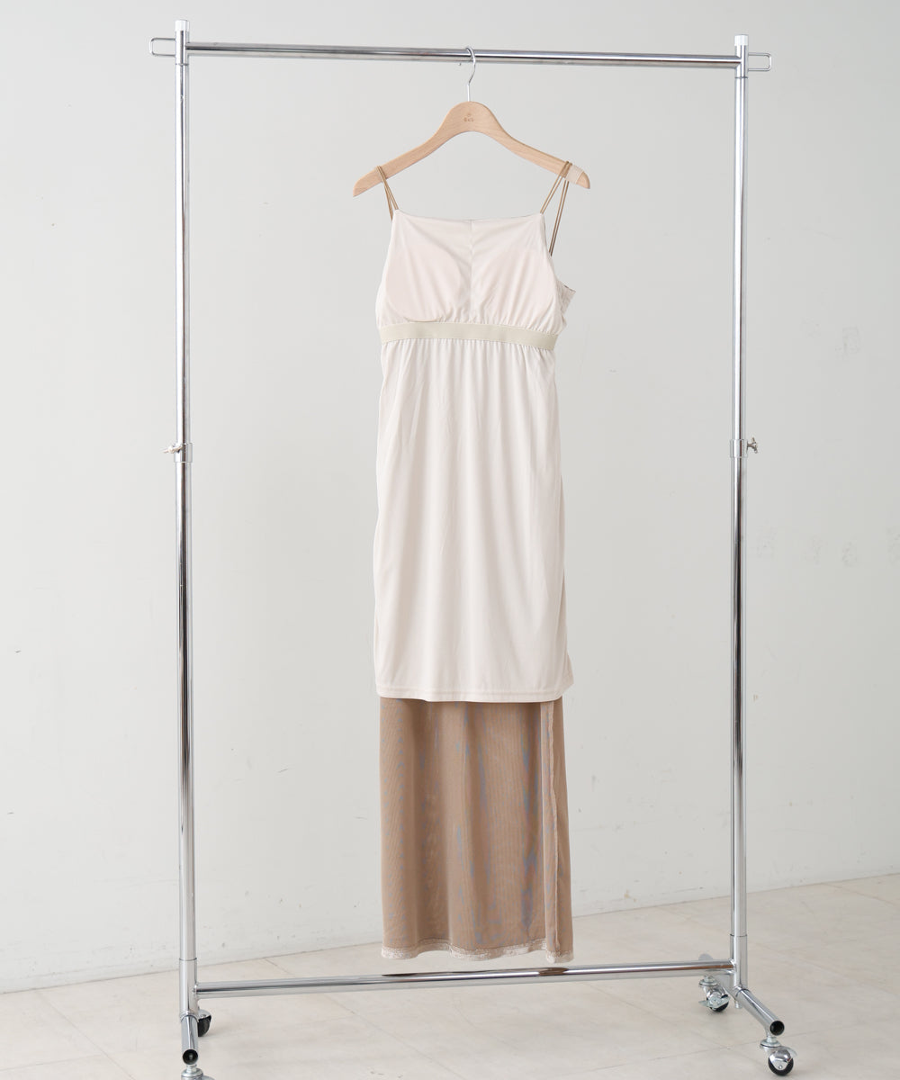 【S・Mサイズ展開】シアーベロアカップ付きキャミワンピース