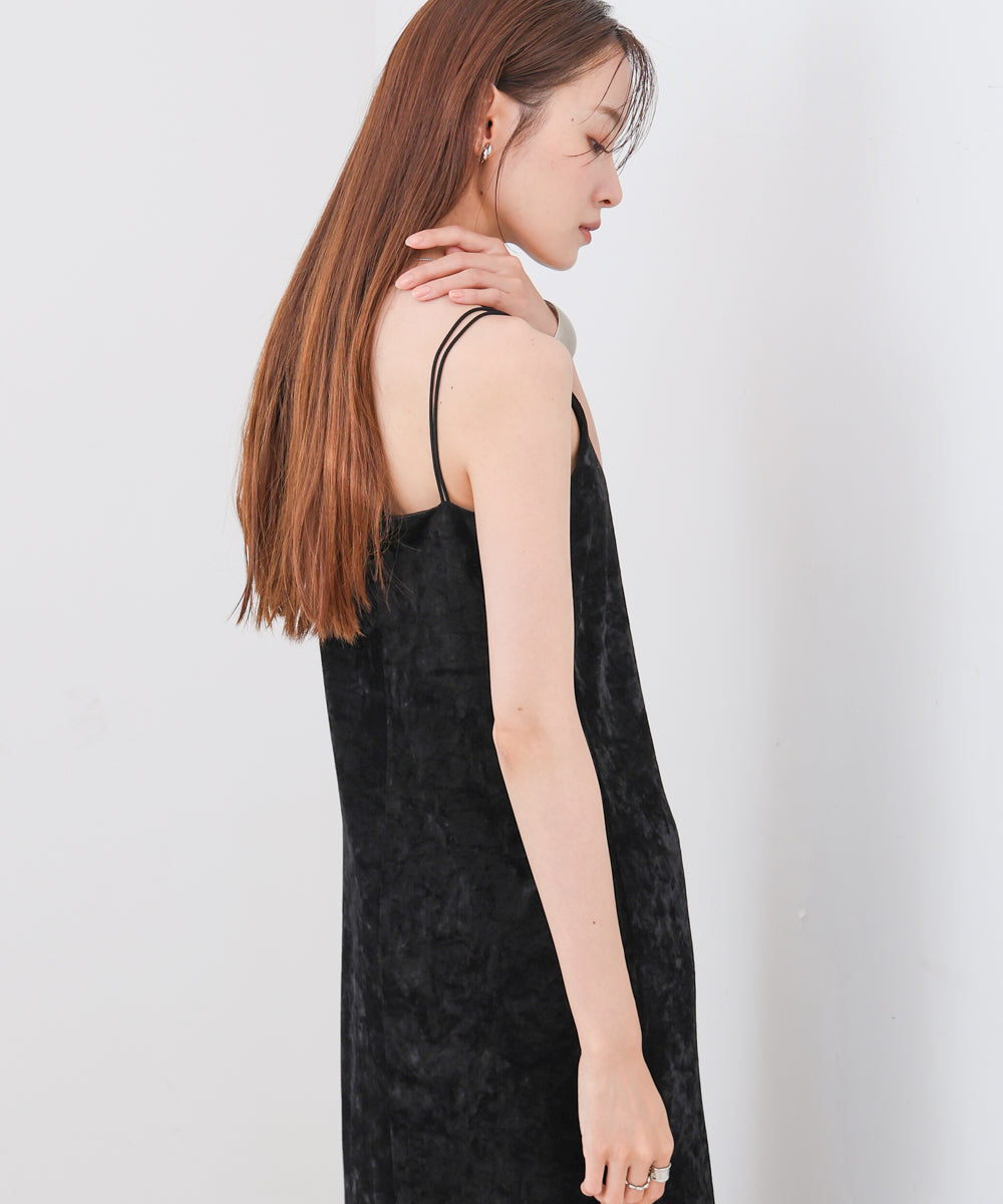 【S・Mサイズ展開】シアーベロアカップ付きキャミワンピース