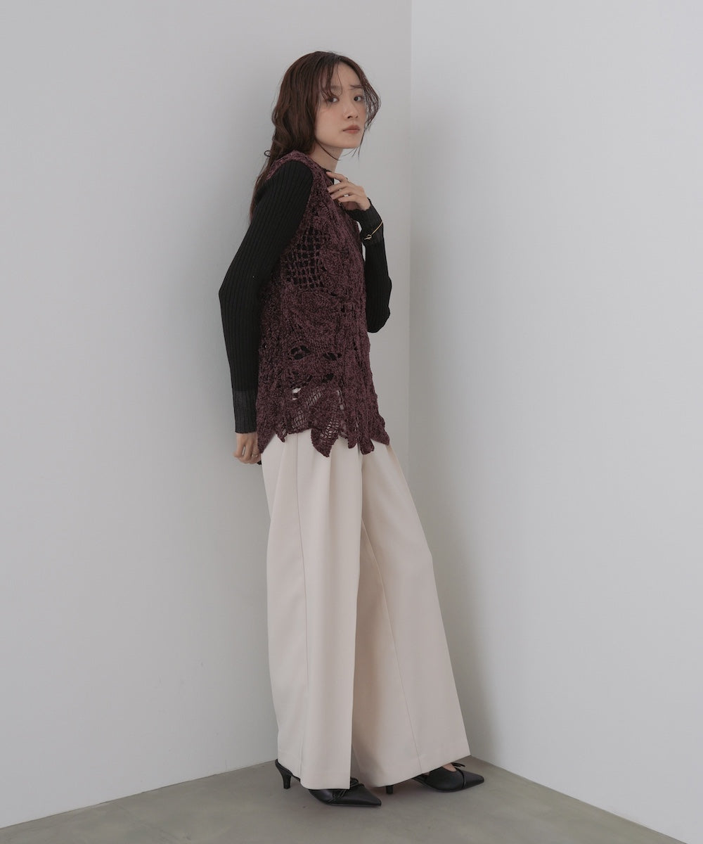 モールヤーンクロシェチュニックベスト