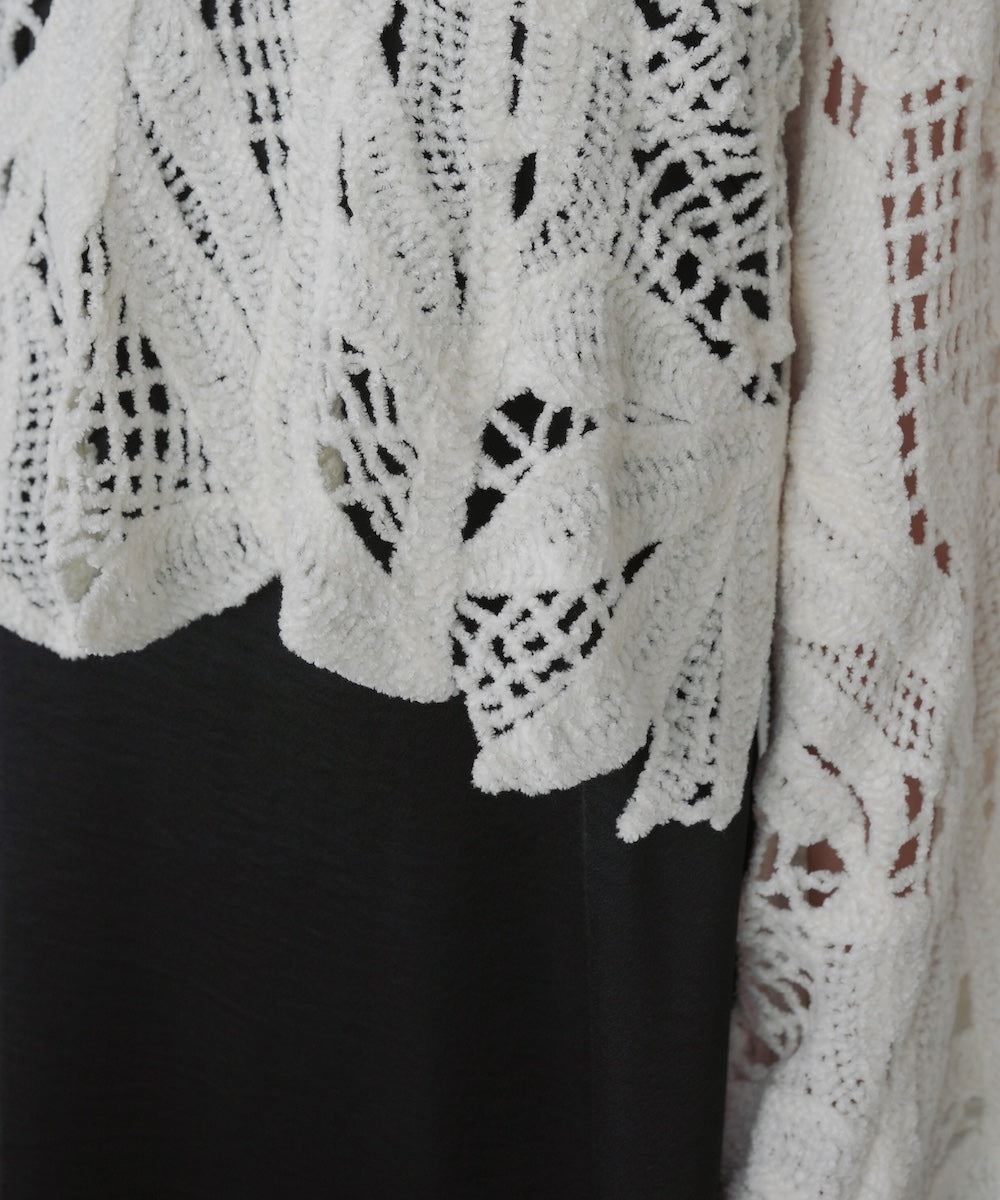 モールヤーンクロシェショートトップス