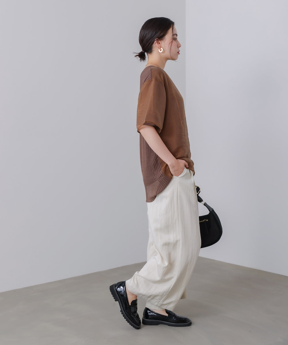 箔ロゴニットドッキングシアープルオーバー