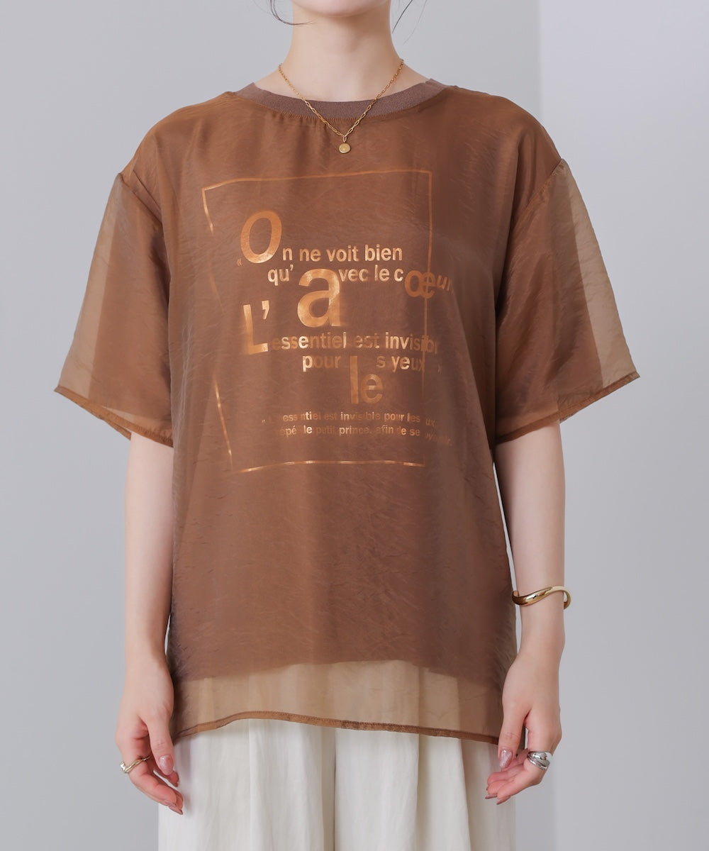 箔ロゴニットドッキングシアープルオーバー